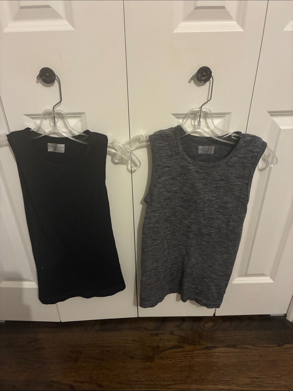 Athletica Sport Tank Top - Black and Heather Gray. Sold together.